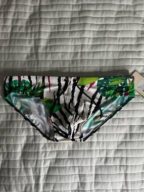 2EROS Men's Tropical Leaf Print Swim Briefs - Green & White